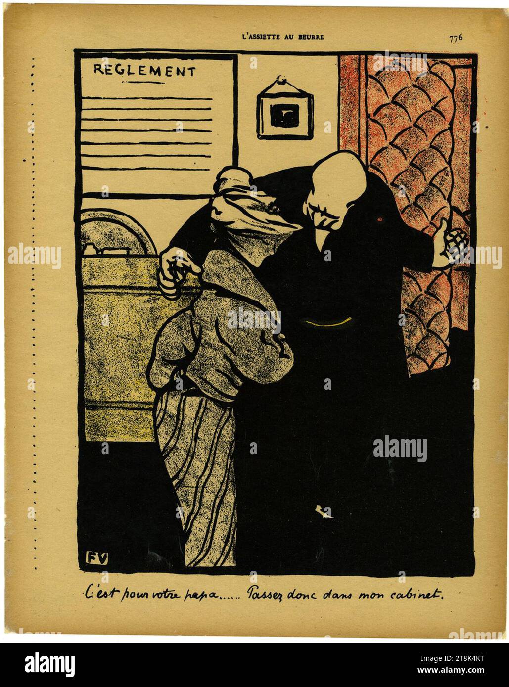 Vallotton - Crimes et châtiments, Planche 19 C'EST pour votre Papa..., E 84-0429-019. Stockfoto