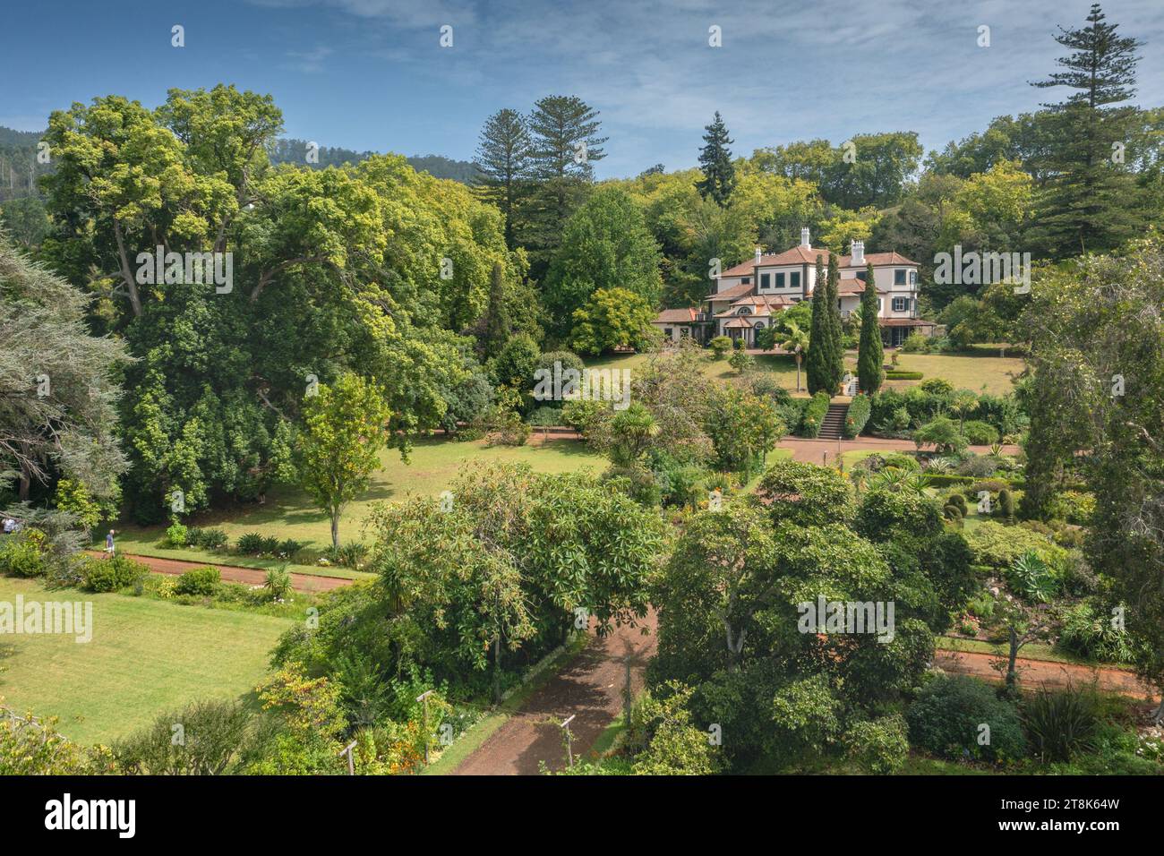 Park und Herrenhaus, Palheiro Gardens, Luftblick, Madeira, Funchal Stockfoto