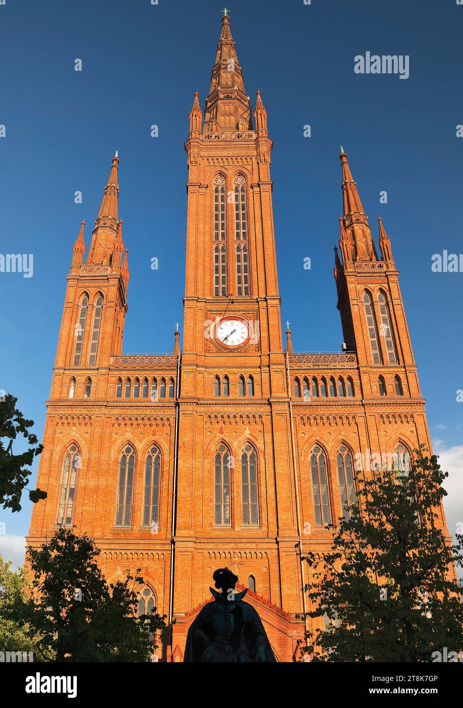 Neogotische Marktkirche, Marktkirche, Deutschland, Hessen, Wiesbaden Stockfoto