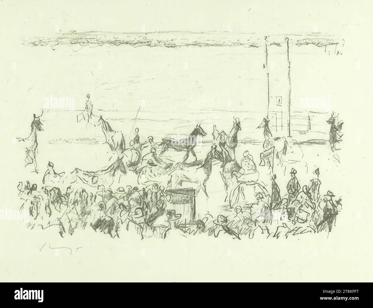 Harness Racing, Harness Racing, Max Slevogt, Landshut 1868 - 1932 Neukastel/Pfalz, 1923, Druck, Kreidelithographie auf chinesischem Papier Stockfoto