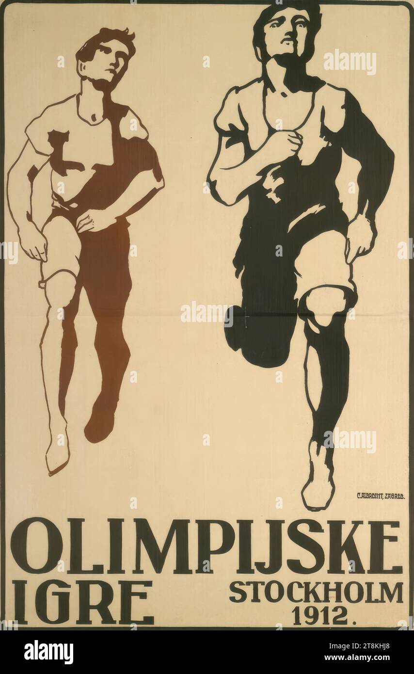 OLIMPIJSKE IGRE STOCKHOLM 1912., Anonym, 1912, Druck, Farblithographie, Blatt: 1095 mm x 760 mm Stockfoto