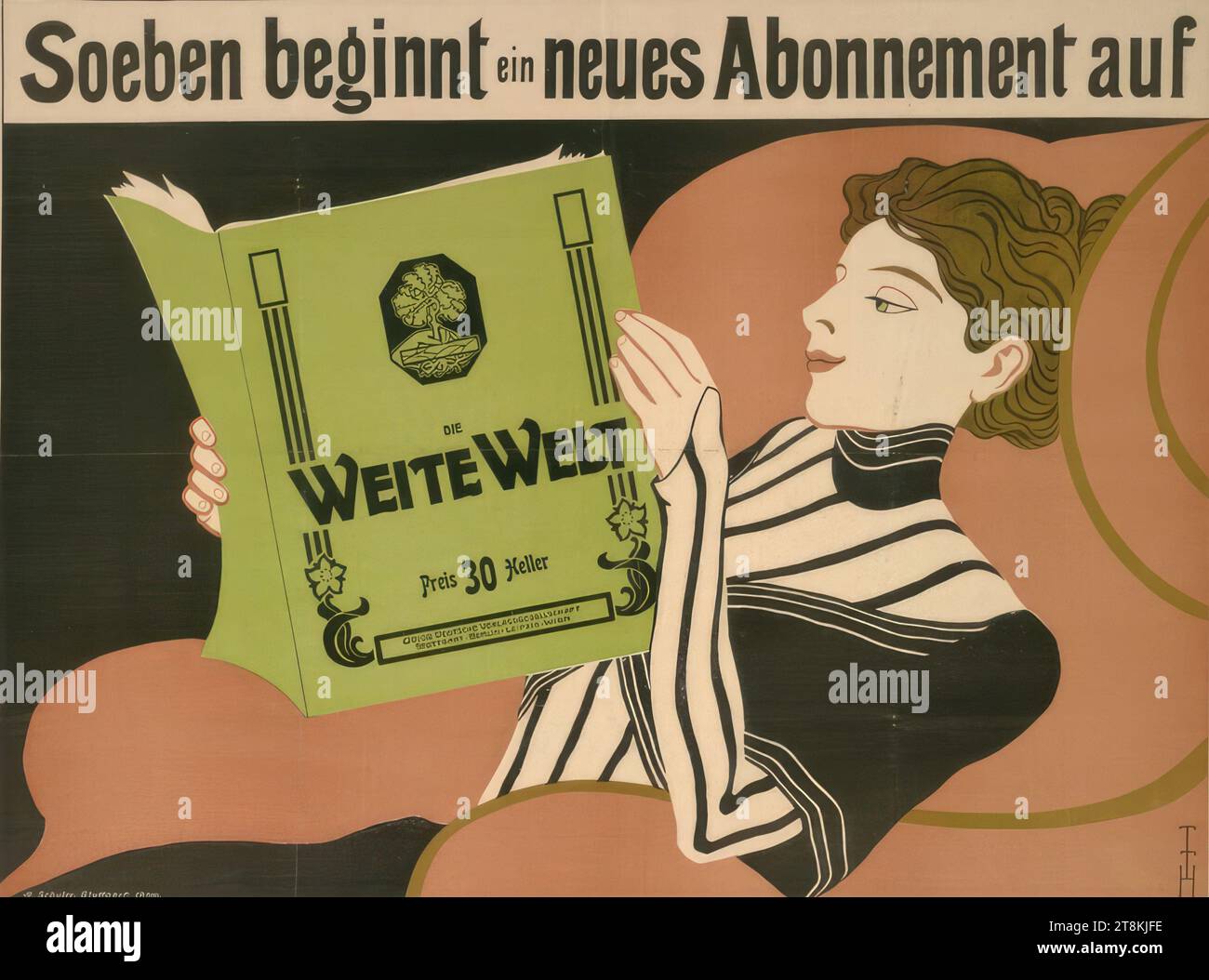 THE WIDE WORLD, Thomas Theodor Heine, Leipzig 1867 - 1948 Stockholm, 1901, Druck, Farblithographie, Blatt: 630 mm x 480 mm Stockfoto