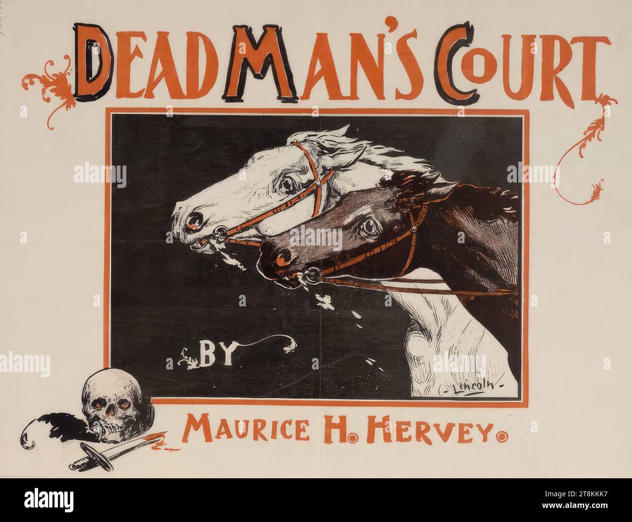 DEAD MAN'S COURT; VON MAURICE H. HERVEY., JAMES SULLIVAN LINCOLN, USA, 1811 - 1887, 1895, Druck, Farblithografie, Blatt: 280 mm x 360 mm Stockfoto