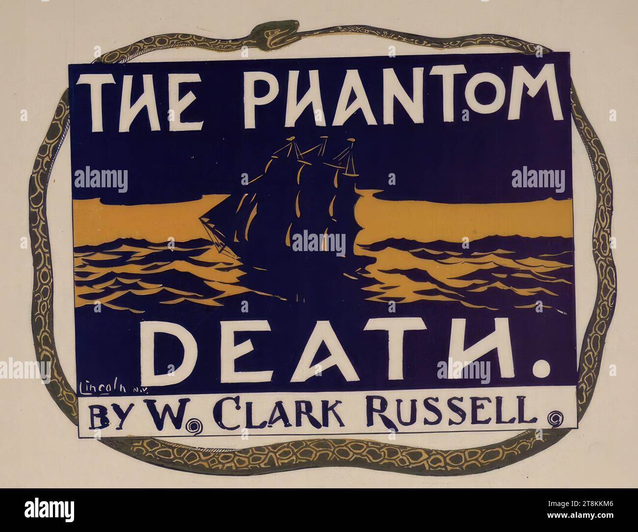 THE PHANTOM DEATH; VON W. CLARK RUSSELL., James Sullivan Lincoln, USA, 1811 - 1887, 1895, Druck, Farblithografie, Blatt: 280 mm x 360 mm Stockfoto