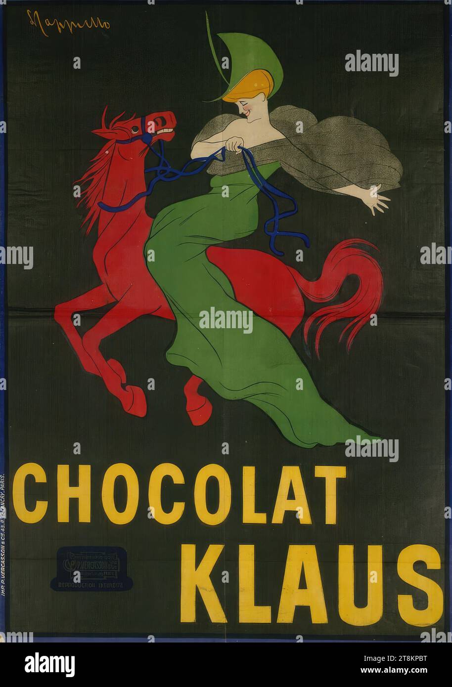 CHOCOLAT KLAUS, Leonetto Cappiello, Livorno 1875 - 1942 Cannes, 1903, Druck, Farblithographie, Blatt: 1380 mm x 985 mm Stockfoto