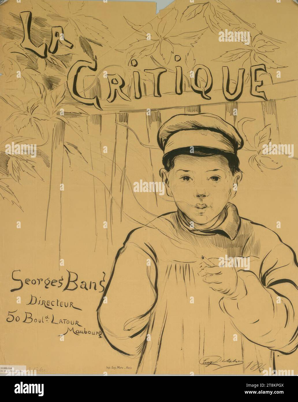 LA CRITIQUE, Eugène Delâtre, Frankreich, 1864 - 1938, 1896, Druck, Lithografie, Blatt: 580 mm x 475 mm Stockfoto