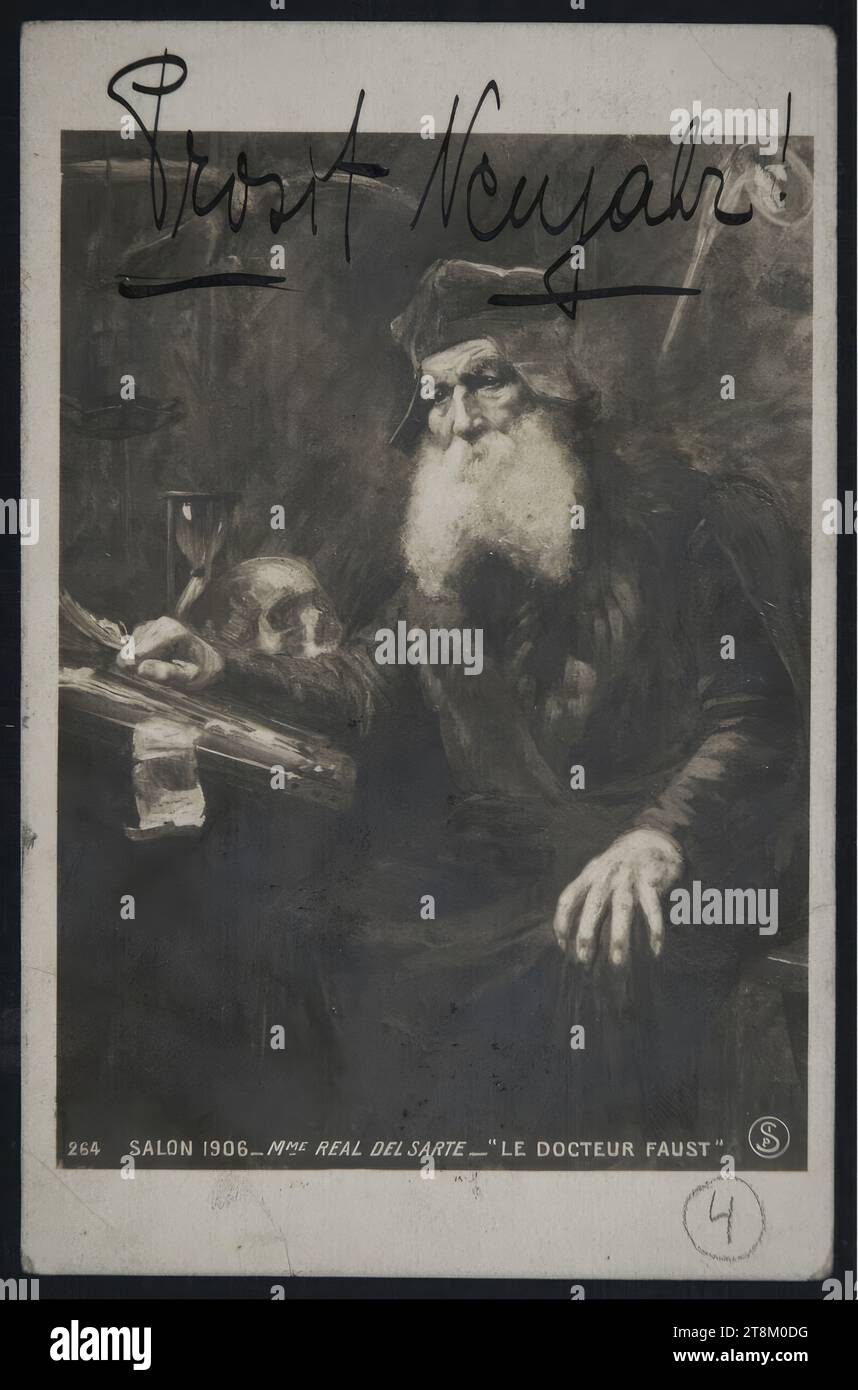 Postkarte von Adele und Edith Harms an Egon Schiele vom 31. Dezember 1914, Archiv, Druck und Tinte, schwarz, auf Papier, Blatt: 13,9 x 9 cm Stockfoto Postkarte von Adele und Edith Harms an Egon Schiele vom 31. Dezember 1914, Archiv, Druck und Tinte, schwarz, auf Papier, Blatt: 13,9 x 9 cm Stockfoto