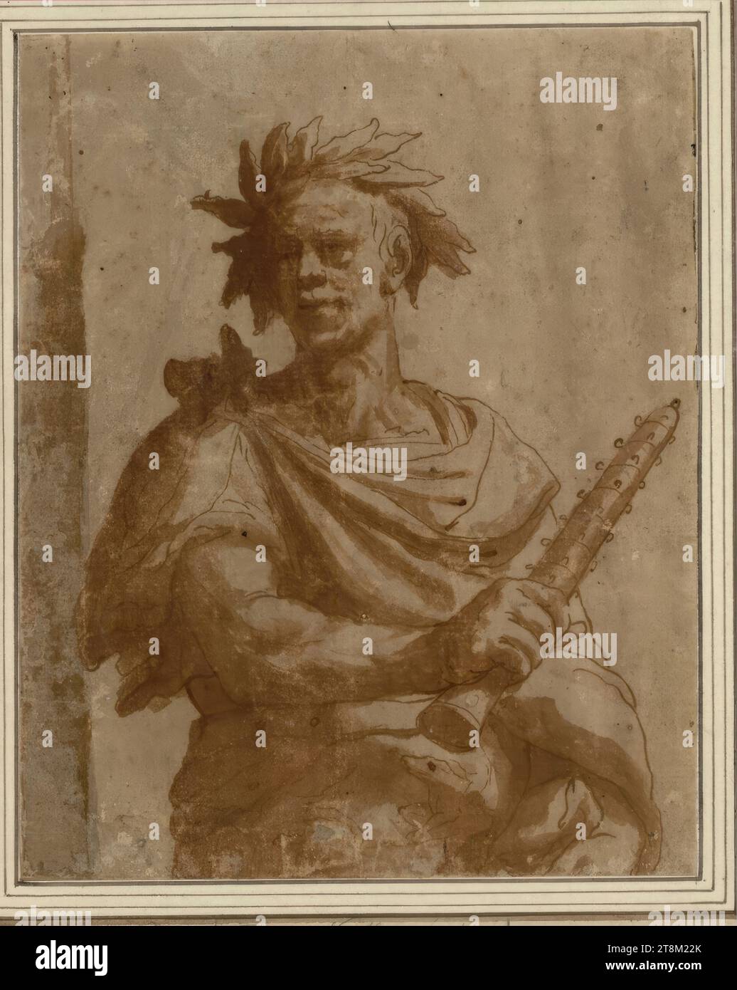Julius Caesar, anonym, Zeichnen, Stift, Tinte, gewaschen, 19 x 14,5 cm, keine Sammlermarke Herzog Albert von Sachsen-Teschen Stockfoto