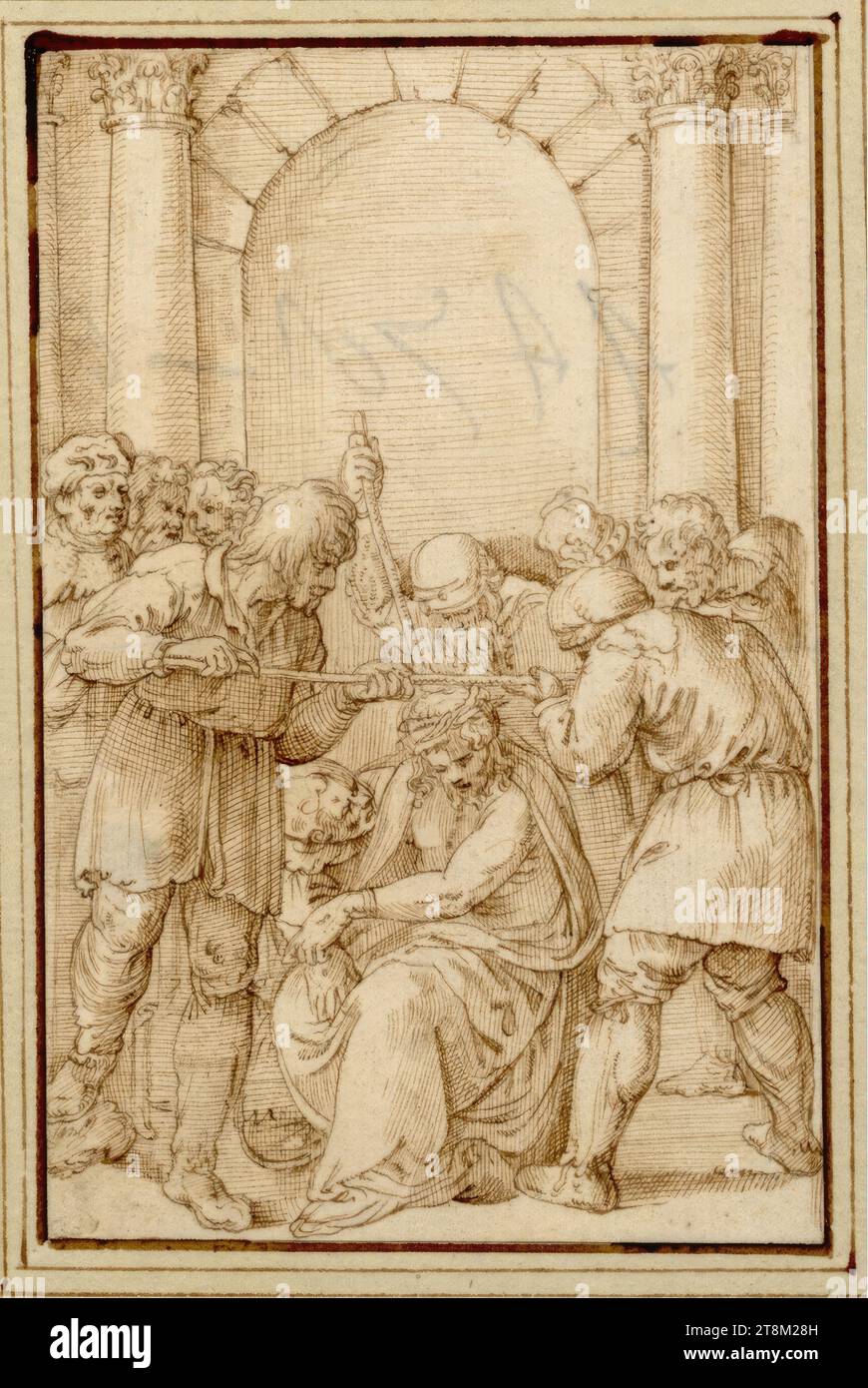 Dornenkrone, anonym, Zeichnung, Tinte, Stift, 13,3 x 8,8 cm, l.l., Herzog Albrecht von Sachsen-Teschen Stockfoto