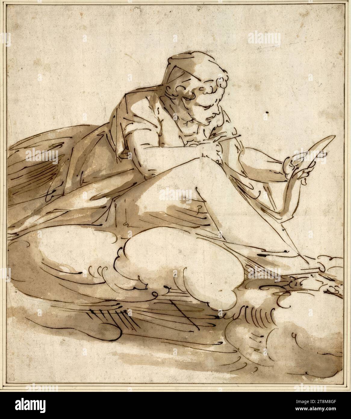 Sibylle, Zeichnung, Kreidezeichen; Feder; gewaschen, 20,8 x 27,0 cm, l.u. Herzog Albrecht von Sachsen-Teschen Stockfoto