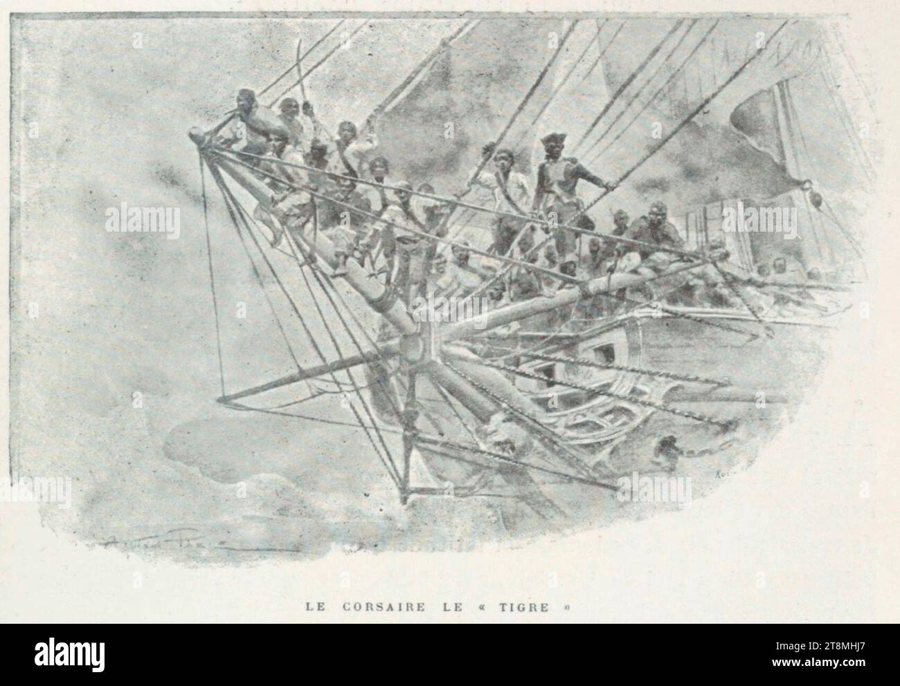 Vence et le corsaire le Tigre. Stockfoto