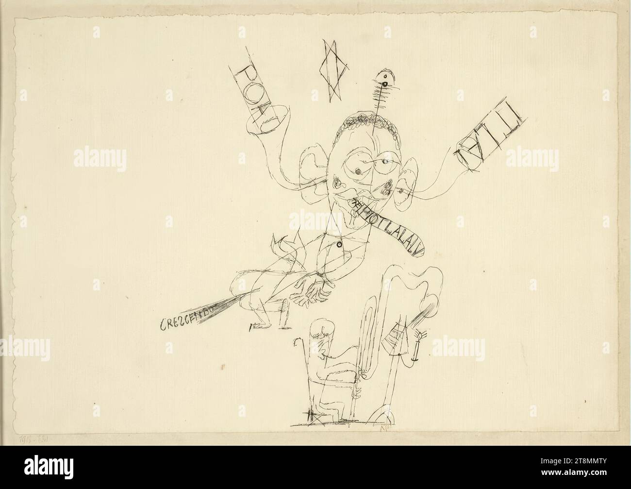 Der Fagottist Paul Klee (Münchenbuchsee 1879 - 1940 Muralto), 1918, 130, Zeichnung, Stift und Tinte auf Papier auf Karton, 19,5 x 28 cm Stockfoto