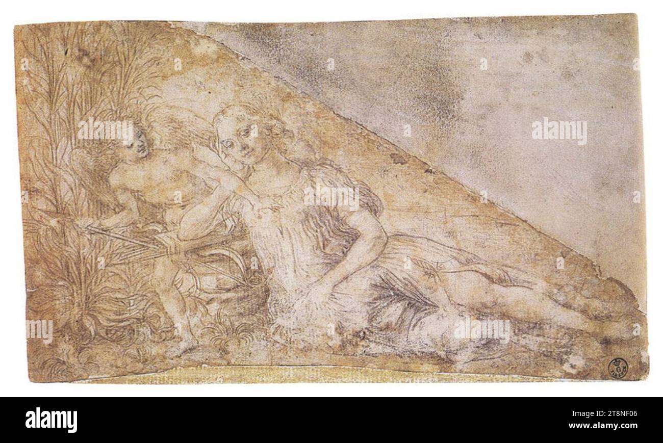 Verrocchio Venere e Amore (1473-1475 circa) Uffizien. Stockfoto