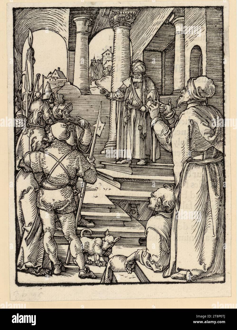 Christus vor Pilatus (kleine Passion, 16), die kleine Passion, Albrecht Dürer (Nürnberg 1471 - 1528 Nürnberg), um 1508/09, Druck, Holzschnitt, Blatt: 13,8 x 10,3 cm Stockfoto