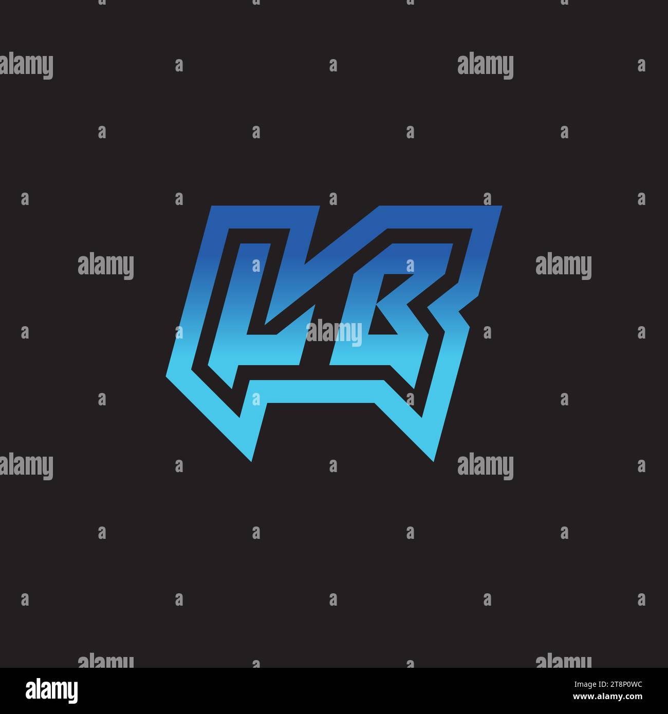 LB Initial Inspiration Logo Design E-Sport und Gaming Clan Ideen Stock Vektor