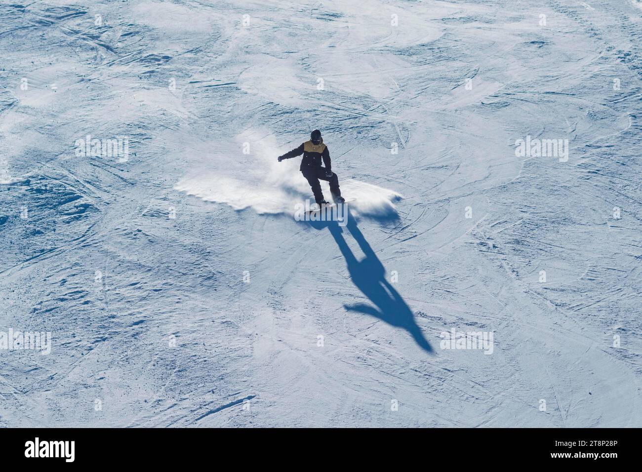 Snowboarder, 15 Jahre alt, Tegelberg, bei Füssen, Allgäuer Alpen, Allgaeu, Bayern, Deutschland Stockfoto