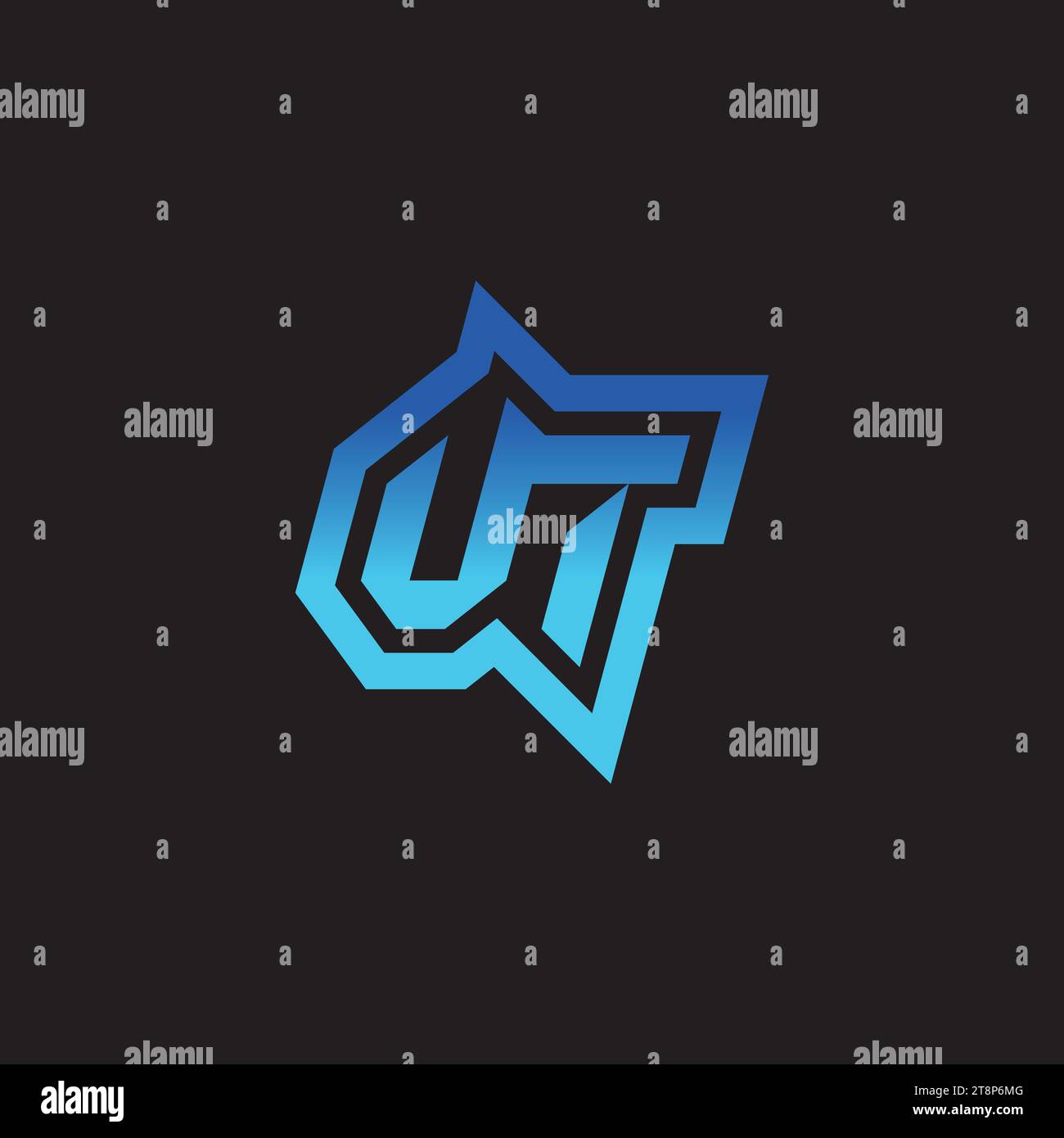 VT Initial Inspiration Logo Design Esport und Gaming Clan Ideen Stock Vektor