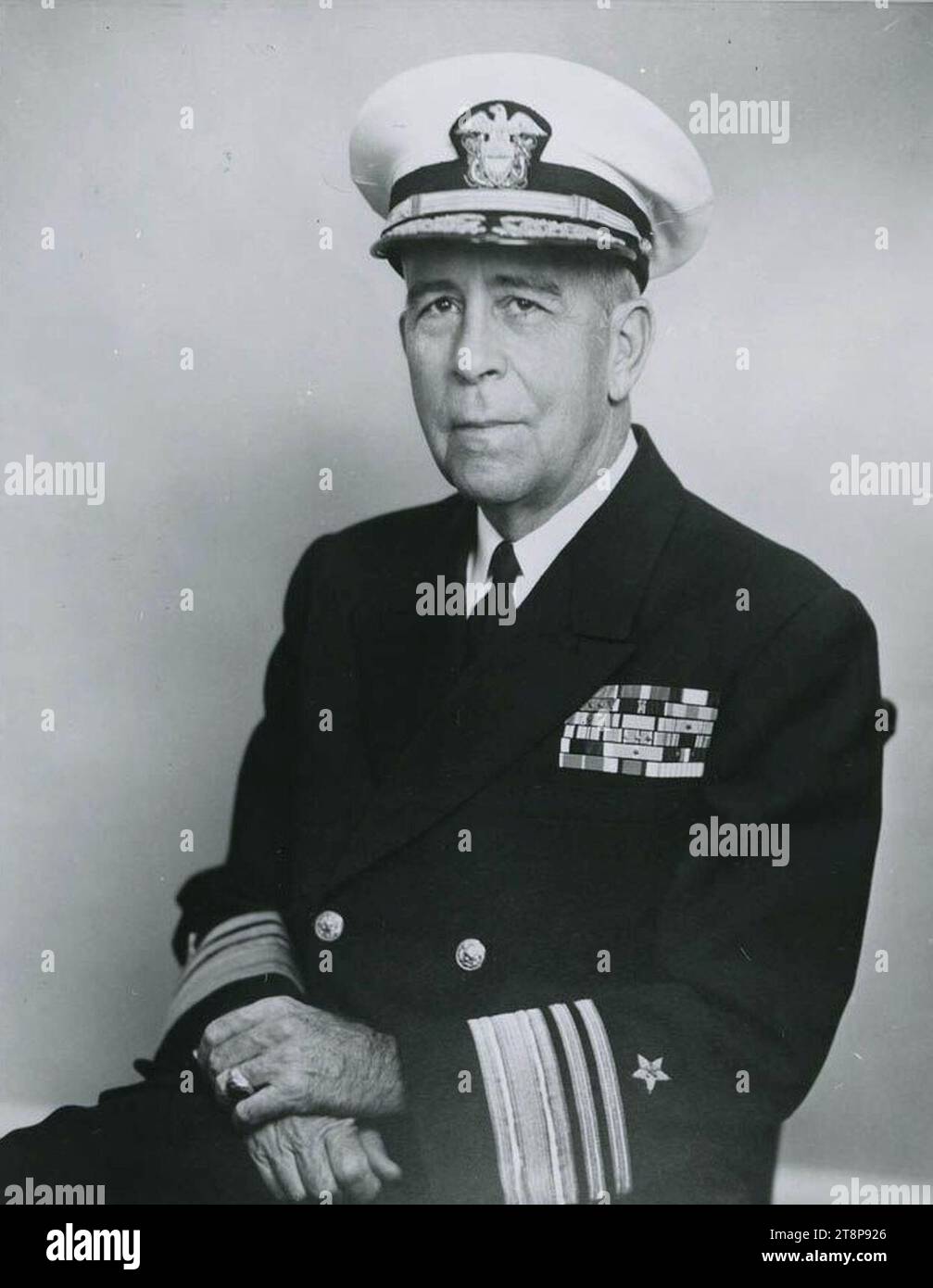 Vizeadmiral C. Turner Joy, USNA Superintendent. Stockfoto