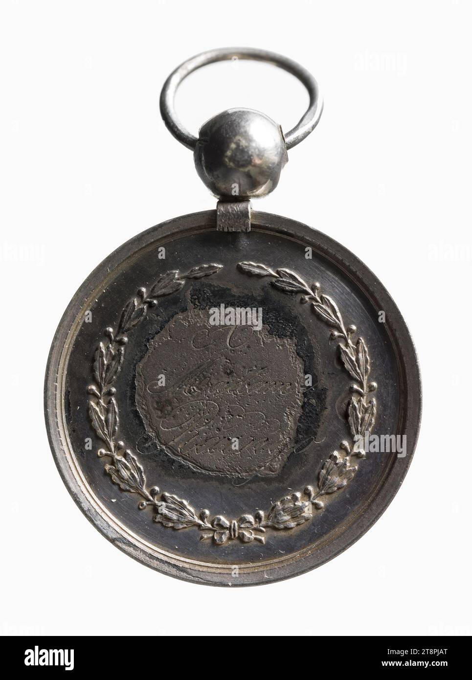 Tribut der Verwundeten an Mrs. Raingo, 1870-1871, Array, Numismatische Medaille, Metall, Abmessungen - Arbeit: Durchmesser: 2,6 cm, Gewicht (Typenabmessung): 10,33 g Stockfoto