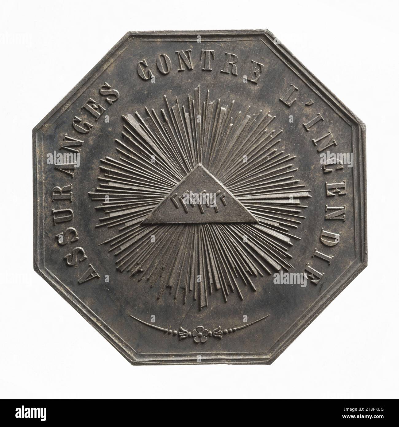 La Providence: compagnie anonyme d'Assurances contre l'Incendie, 13. September 1838, 1838, Numismatic, Token (numismatisch), Silber, Größen - bearbeitet: Durchmesser: 3,7 cm, Gewicht (Typenabmessung): 18,84 g Stockfoto