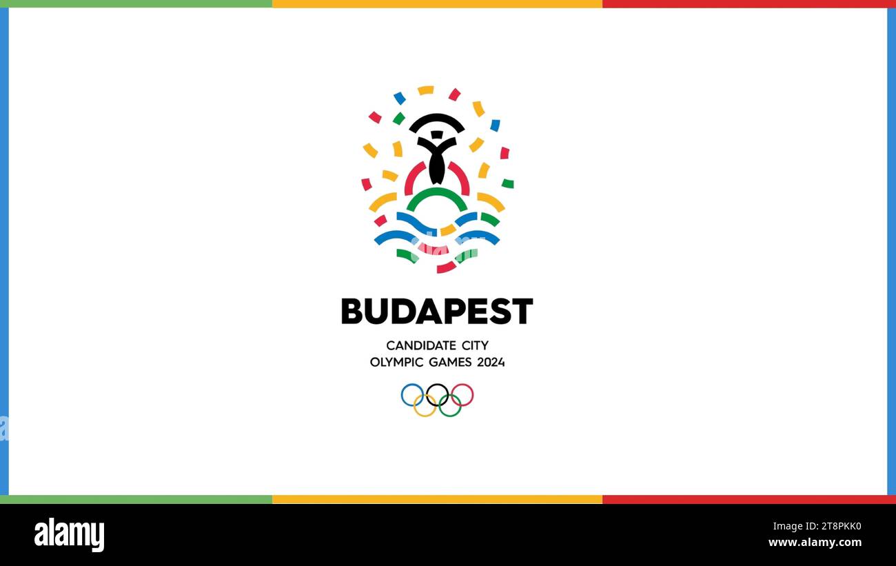 Offizielles Logo der Olympischen Spiele in Budapest 2024 Vektor