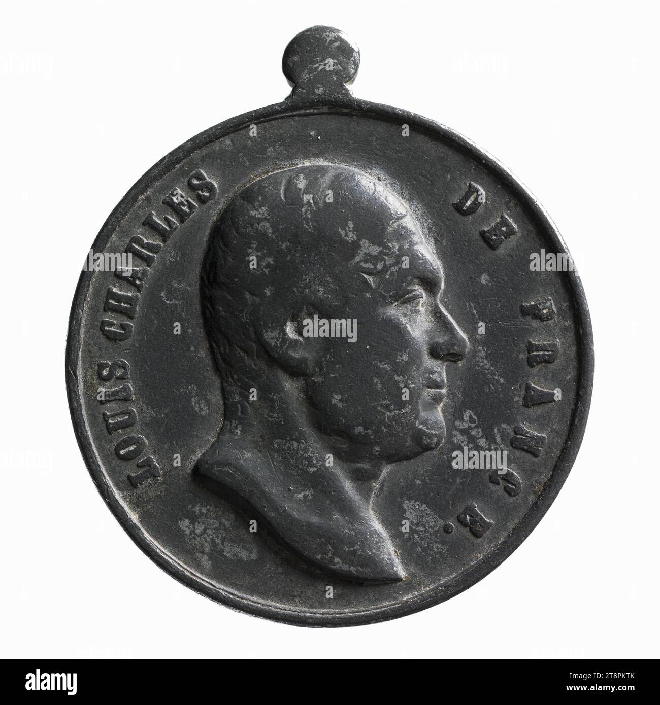 Louis-Charles de France, Ex-Baron de Richemont, 1849, Array, Numismatic, Medaille, Blei, Abmessungen - Arbeit: Durchmesser: 3,2 cm, Gewicht (Typengröße): 17,1 g Stockfoto