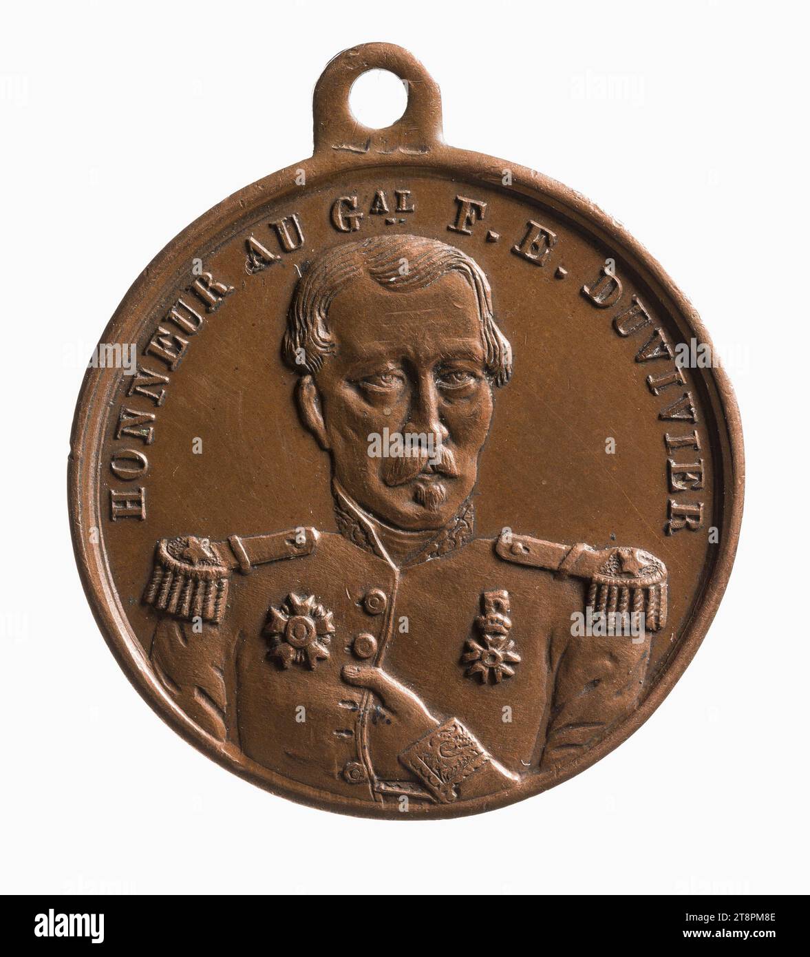 Tod von General Duvivier nach den Tagen Juni, 1848, Array, Numismatic, Medaille, Kupfer, Abmessungen - Arbeit: Durchmesser: 2,3 cm, Gewicht (Typenabmessung): 4,21 g Stockfoto