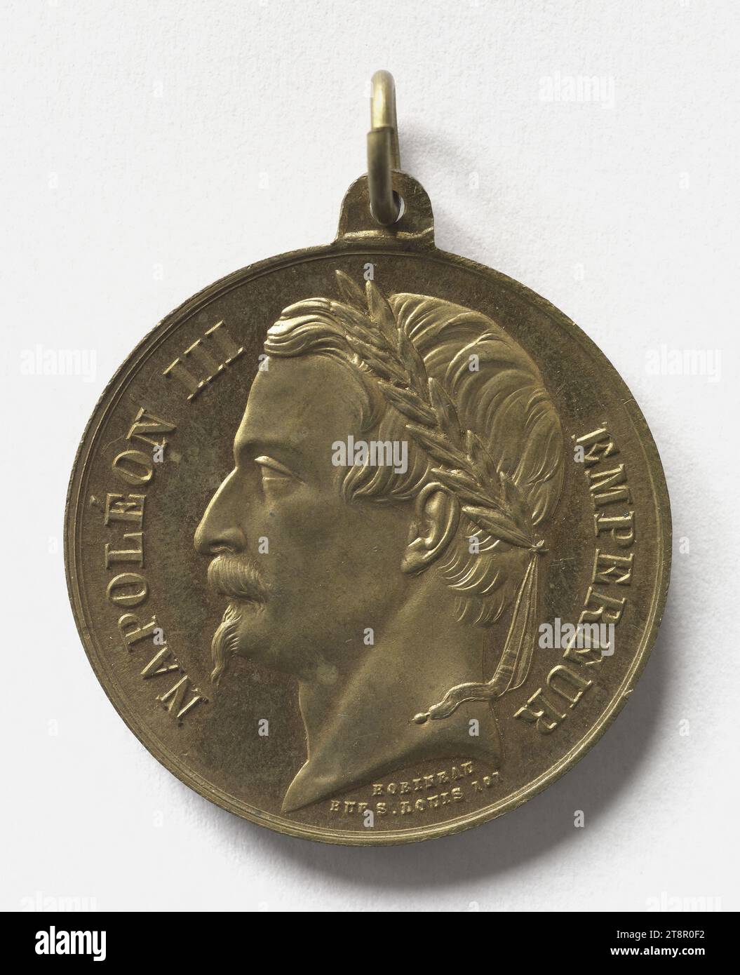 Napoleon III. (1808–1873) wurde am 2. Dezember 1852 zum Kaiser ernannt, Robineau, Gravur in Medaillen, Array, Numismatik, Medaille, Paris, Abmessungen - Werk: Durchmesser: 3,5 cm, Gewicht (Typengröße): 18,66 g Stockfoto