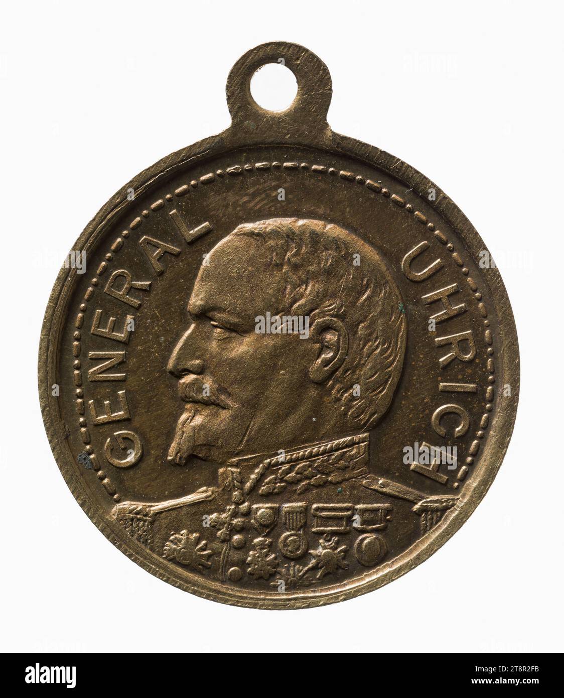 Feier des Widerstands Straßburgs gegen die Preußen durch die Stadt Paris, 1870, 1870, 19. Jahrhundert, Numismatisch, Medaille, Messing, Abmessungen - Werk: Durchmesser: 2,4 cm, Gewicht (Typengröße): 5,51 g Stockfoto
