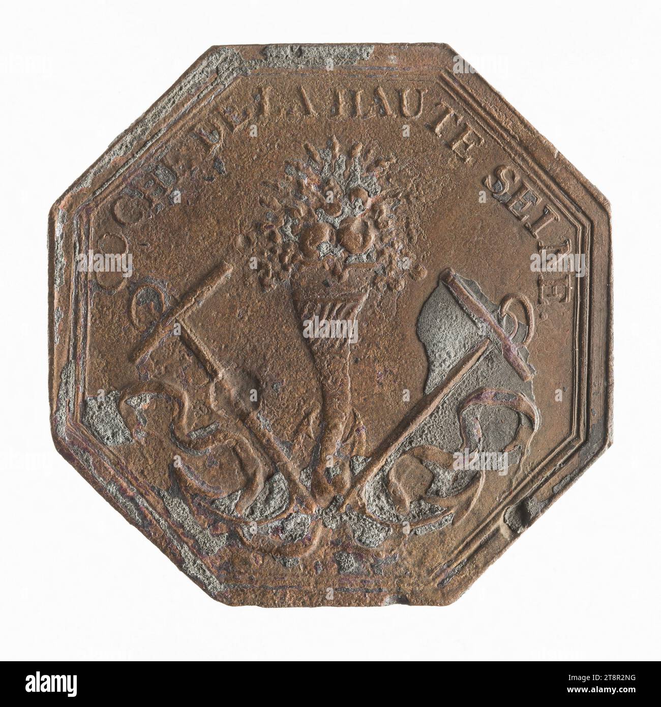 Coches de la Haute seine, Jahr VI (1797-1798), zwischen 1797 und 1798, Numismatisch, Token (numismatisch), Metall, Abmessungen - Werk: Durchmesser: 3,3 cm, Gewicht (Typenabmessung): 15,64 g Stockfoto