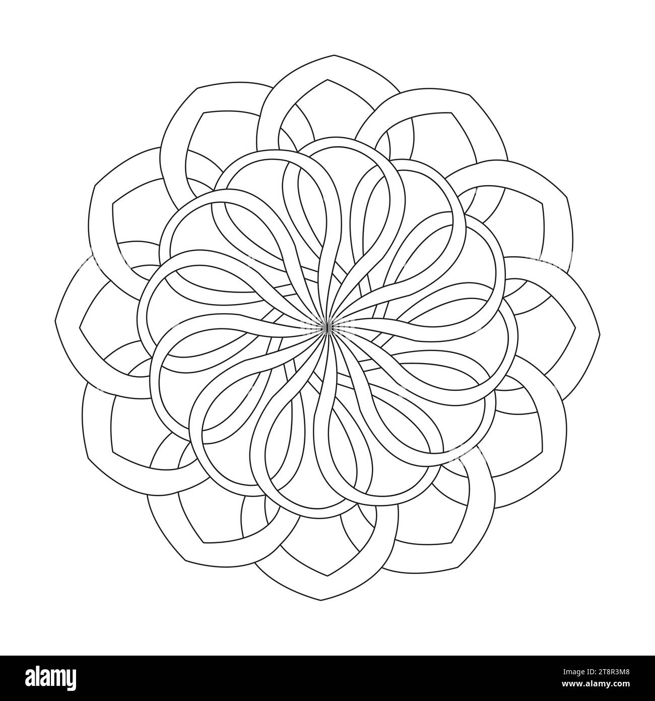 Keltisches Mandala energetische Verzierungen, die Buchseite für das kdp-Buchinnere ausmalen. Friedliche Blütenblätter, Fähigkeit zum Entspannen, Gehirnerlebnisse, harmonisch Stock Vektor