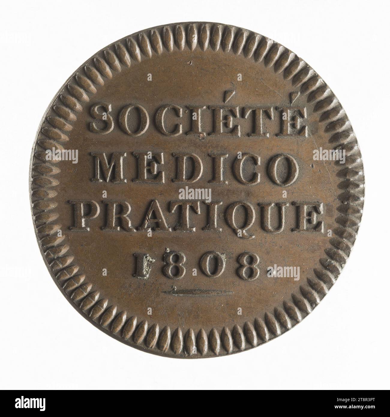 Medizinisch-praktische Gesellschaft, 1808, 1808, Numismatisch, Token (numismatisch), Bronze, Abmessungen - Arbeit: Durchmesser: 3 cm, Gewicht (Typenabmessung): 9,35 g Stockfoto