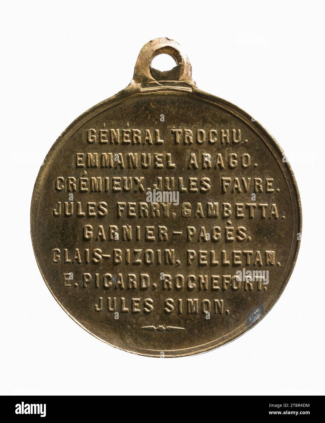 Regierung der nationalen Verteidigung, 4. September 1870, Array, Numismatic, Medaille, Kupfer, vergoldet = Vergoldung, Abmessungen - Werk: Durchmesser: 2,3 cm, Gewicht (Typenabmessung): 3,77 g Stockfoto