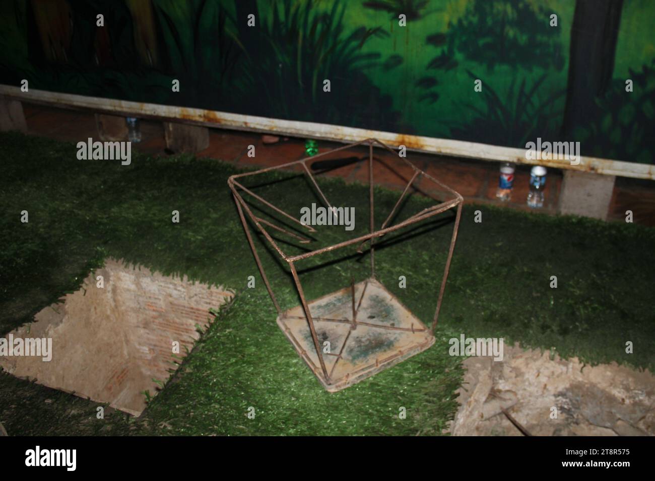 Cu-Chi-Viet-Cong-Tunnel, wichtiges NLF-Operationsgebiet während des amerikanischen Krieges, in der Nähe von Saigon, Vietnam Stockfoto