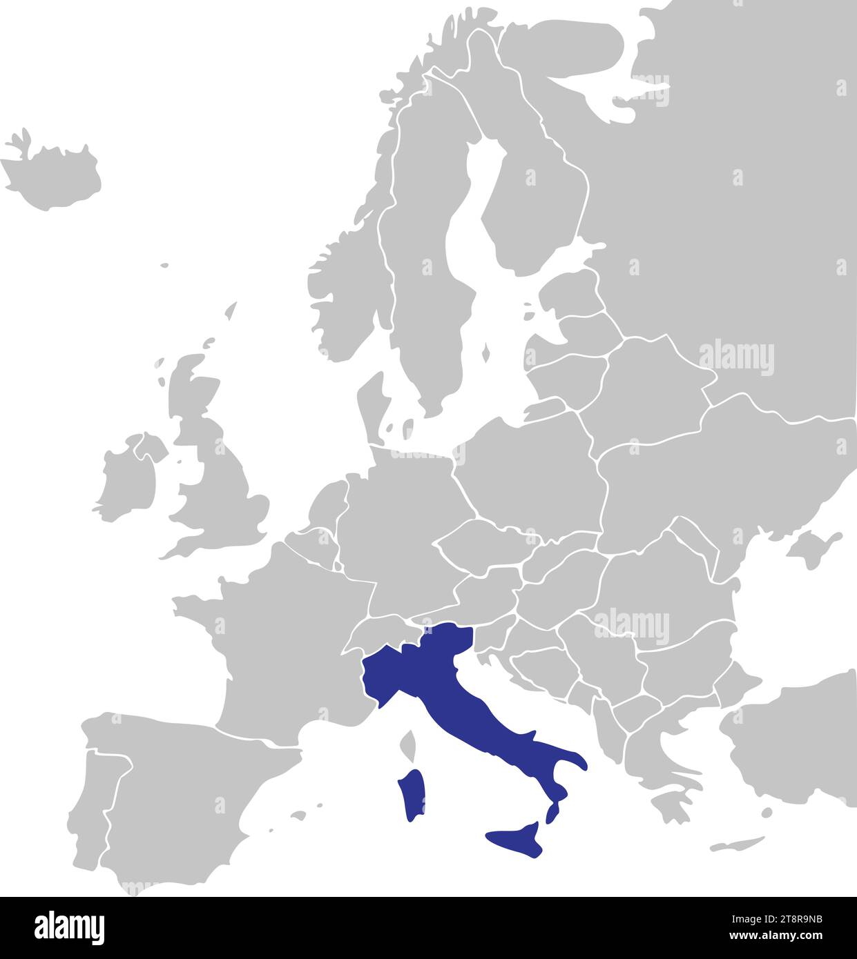 Lageplan der ITALIENISCHEN REPUBLIK, EUROPA Stock Vektor