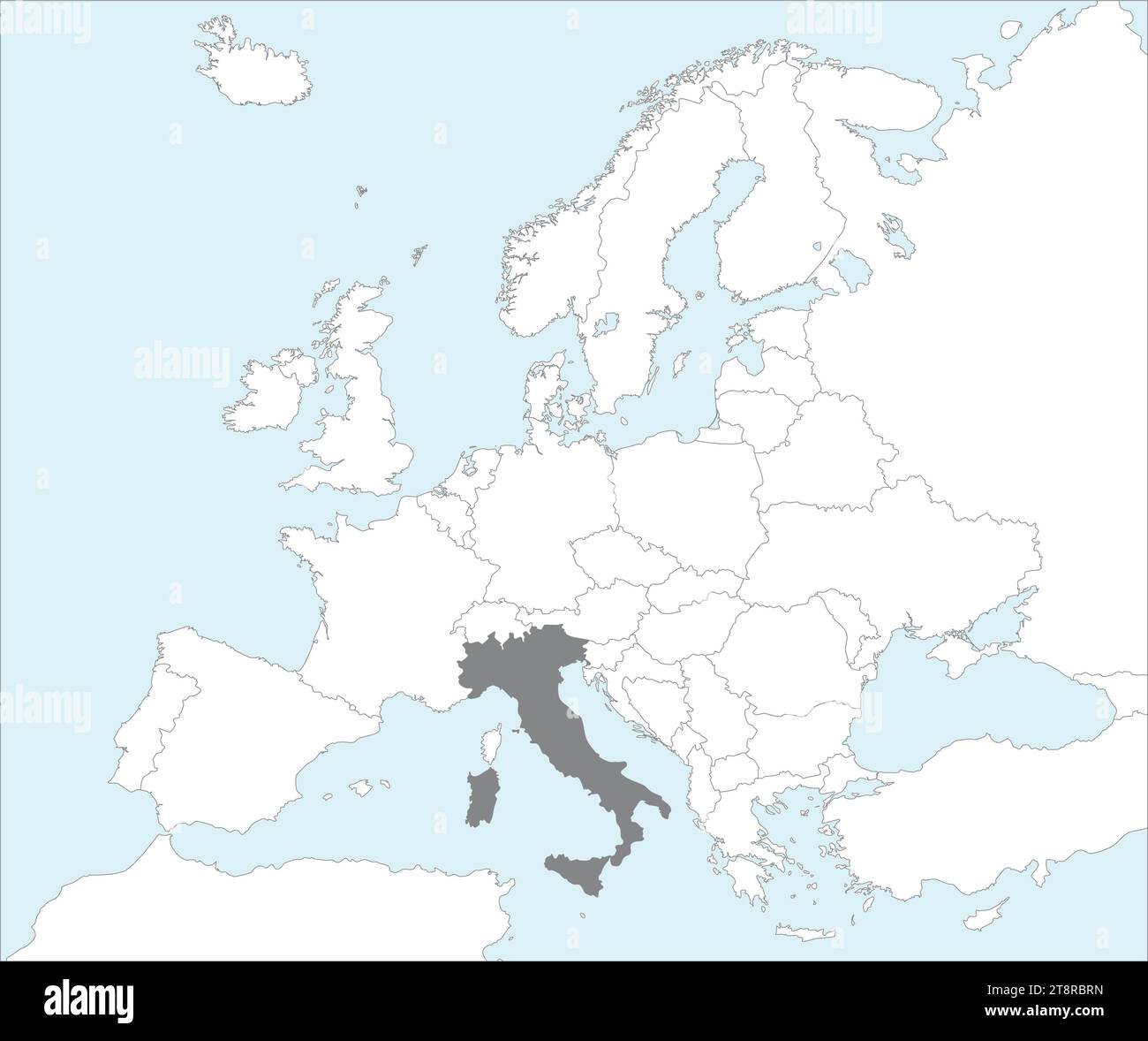 Lageplan der ITALIENISCHEN REPUBLIK, EUROPA Stock Vektor