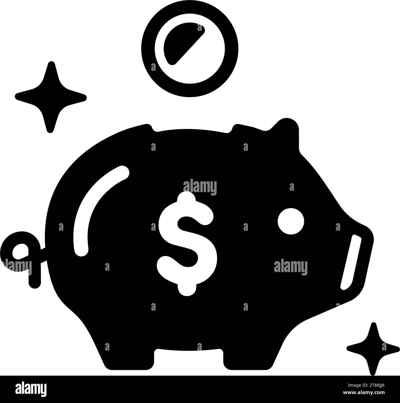 Illustration des Vektorsymbols zum Sparen von Geld Stock Vektor