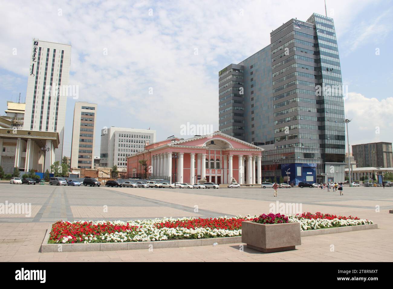 Sukhbaatar Square: Staatsoper Und Ballett Theater, Ulaanbaatar, Mongolei Stockfoto