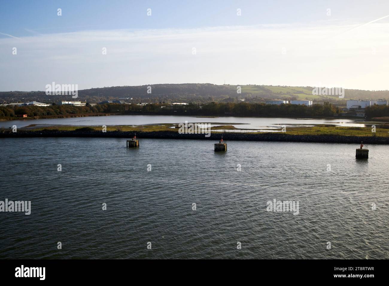 Belfast lough Fenster zum Naturschutzgebiet im Hafen von belfast, belfast, Nordirland, großbritannien Stockfoto