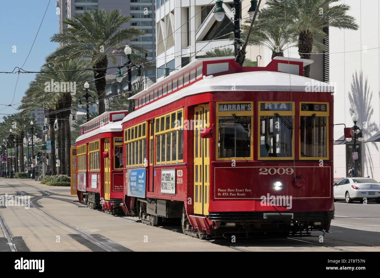 Straßenbahnen New Orleans, Eine einzigartige und unterhaltsame Art, die Stadt zu sehen Stockfoto