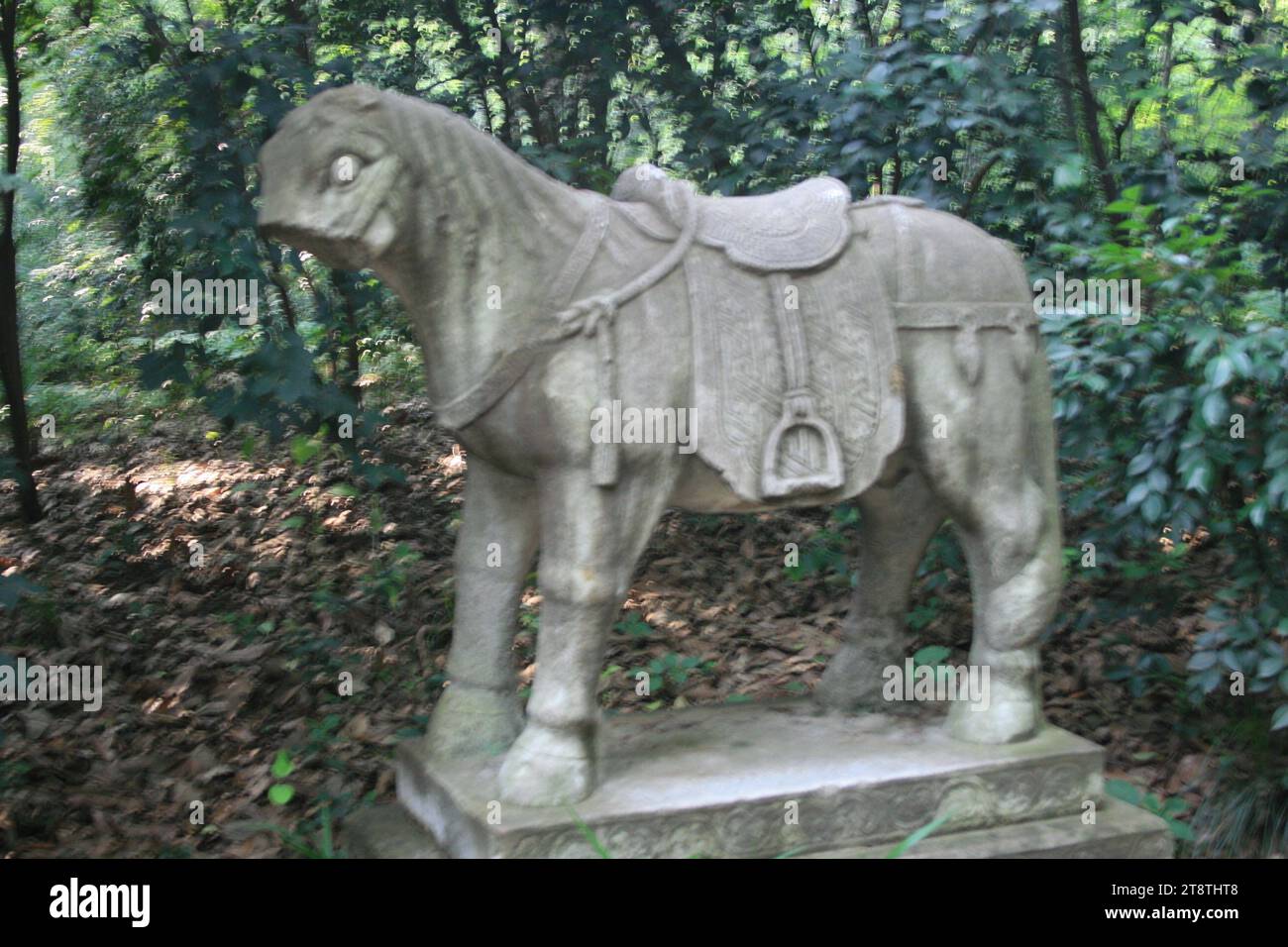 Zijin Shan, Nanjing, China, Linggu-Tempelgrab von Tan Yankai, Grabstätte von Ming Hongwu (Zhu Yuanzhang, erster Ming-Kaiser) und Sun Zhongshan (Sun Yat-sen), Nanjing, China Stockfoto