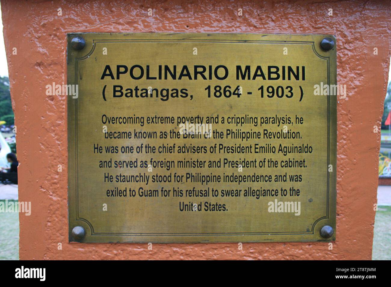 Rizal Park: Apolinario Mabini, Rizal Park, Manila, Luzon, Philippinen Stockfoto