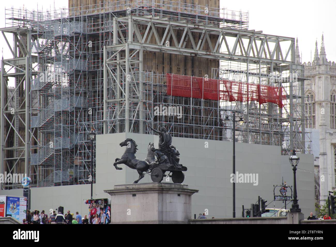 Palace of Westminster Boudiccan Rebellion Statue, London, England, Großbritannien Stockfoto