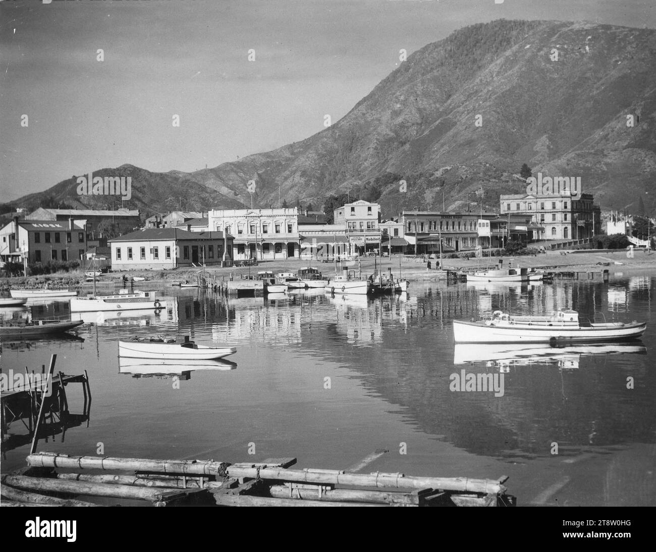 Picton und Hafen, ca. 1930er Jahre, 1940er-Jahre Stockfoto