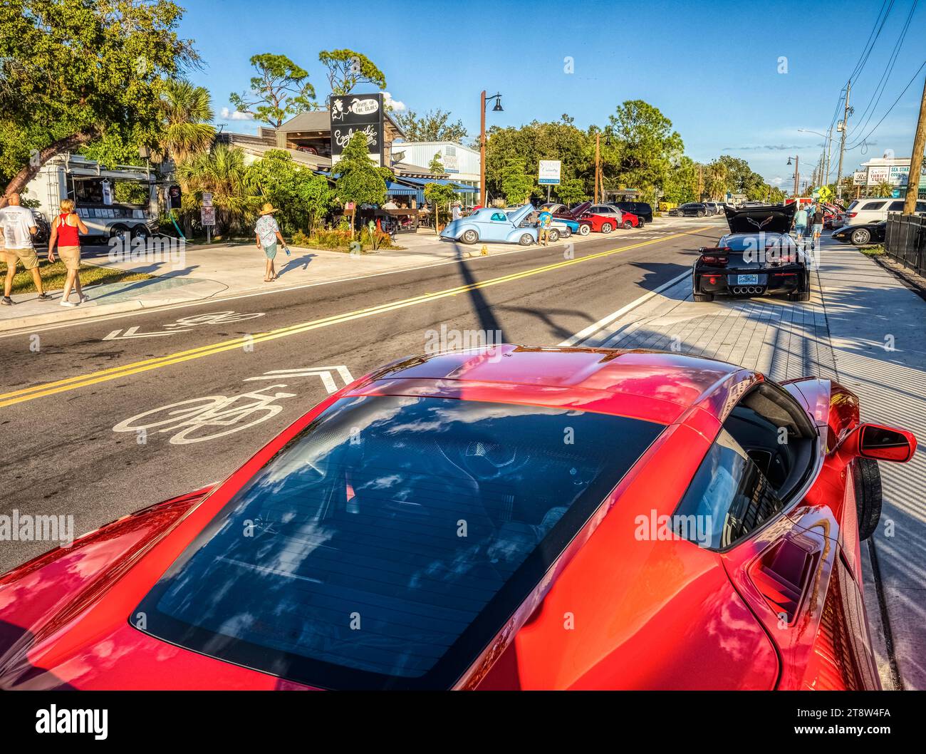 Cruisin' on Dearborn Car Show auf der Dearborn Street im Olde Englewood Village in Englewood Florida USA Stockfoto