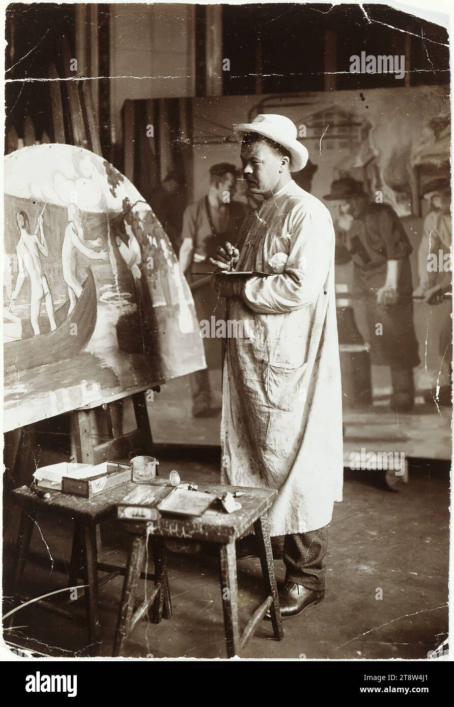 Juho Rissanen Malerei, Fotografie, 40014.862, Atelier, Malerei, Schmied, Maler (Kunst), Künstler, Arbeit/Arbeit, Foto, andere Personen Stockfoto