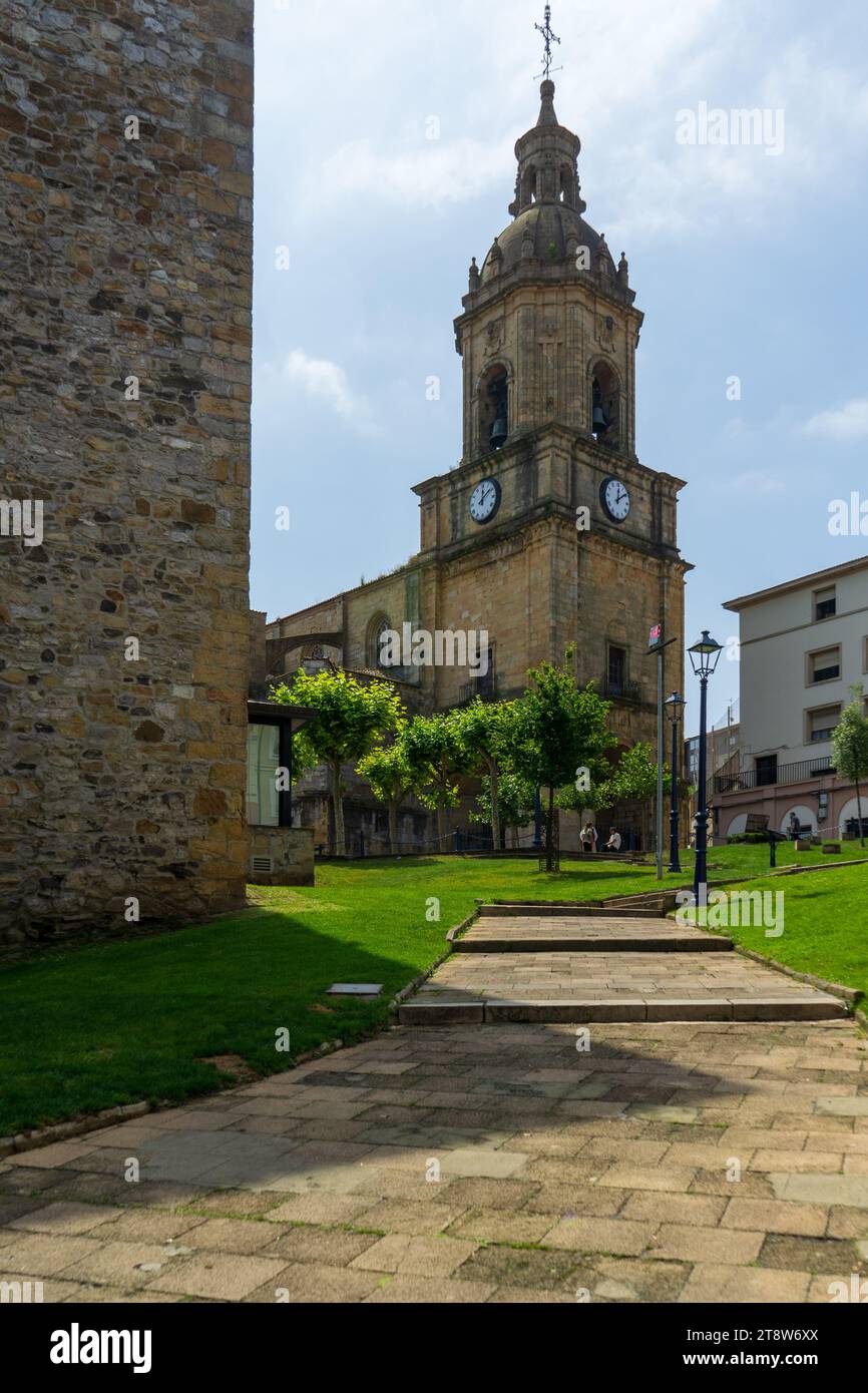 Portugalete, Baskenland, Spanien - 20.07.2022: Andra Maria Basilica Portugalete. Stockfoto