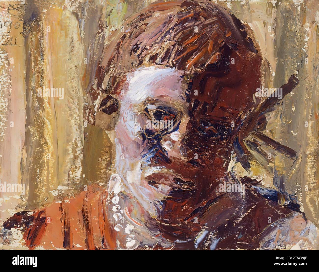 Akseli Gallen-Kallela, 26. April 1865, Pori, 7. März 1931, Stockholm, Schweden, Ein Kikuyu-Mann, 1909, 14 x 18 cm, Öl, Holz Stockfoto