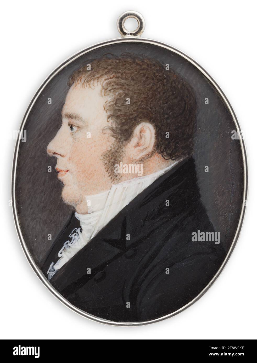 Carl Robert Fahlcrantz, 1778, Skarpö, 1833, Stockholm, Johan August Sandels, 5,4 x 4,4 cm, Elfenbein Stockfoto