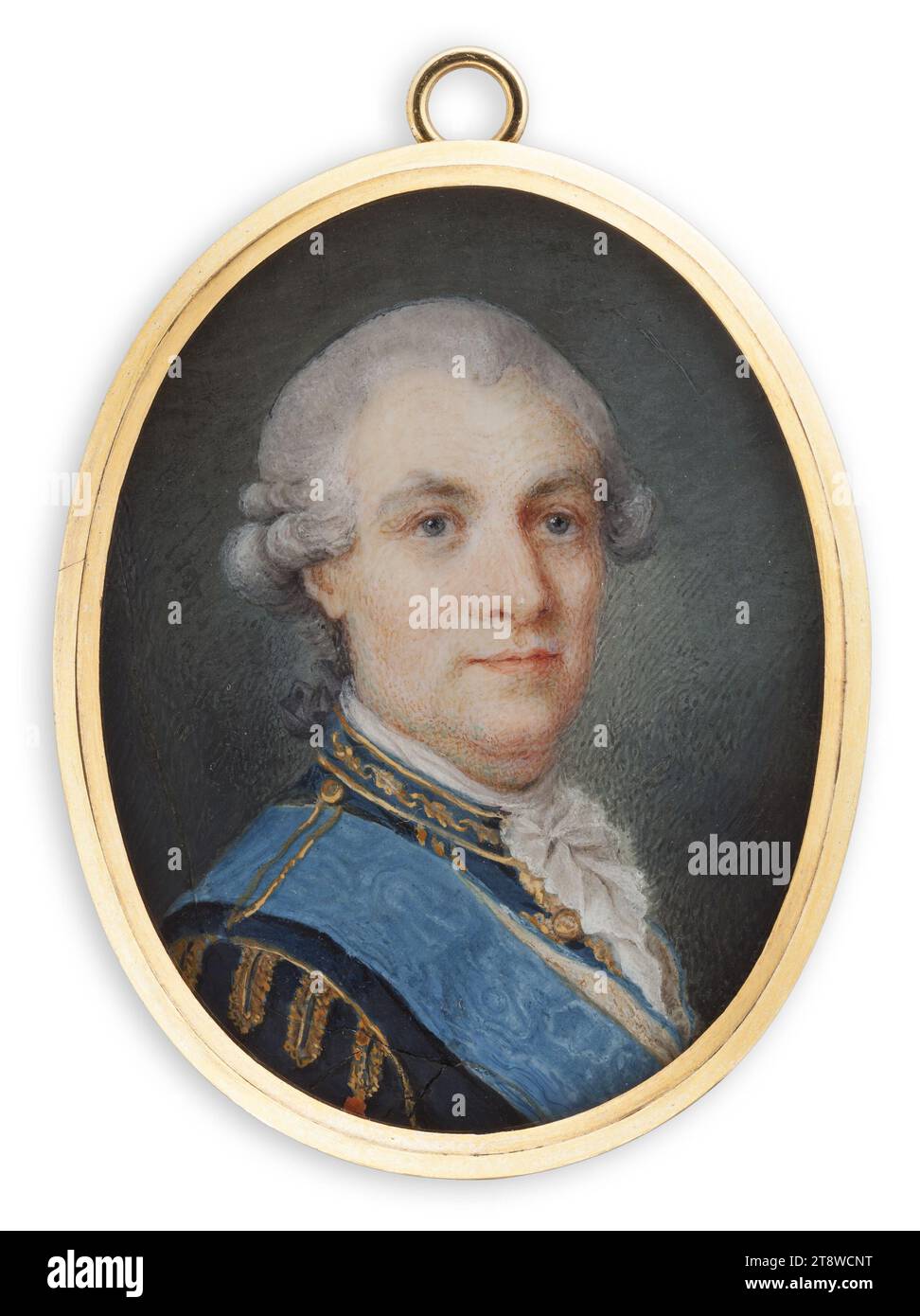 Carl Gustaf Gillberg, 1774, Westmanland, 1855, Stockholm (Stadt), Feldmarschall Johan August Meijerfeldt, 5,3 x 4 cm, Gouache, Elfenbein, Aquarell Stockfoto